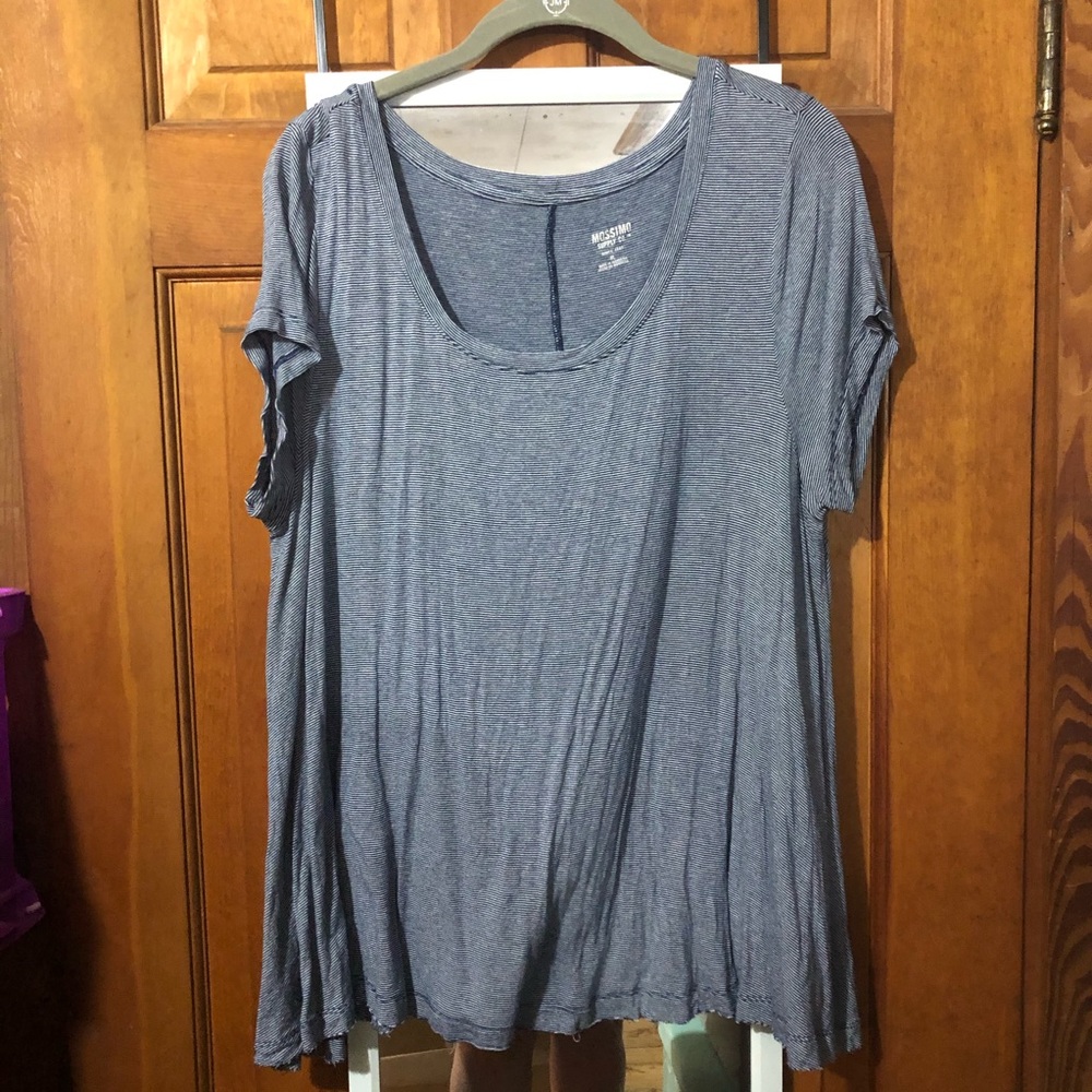 Blue & White Striped Top